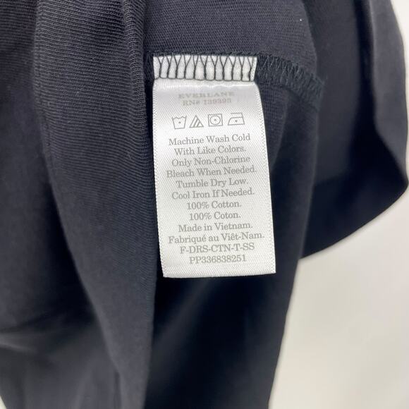 Everlane The Weekend Tee Dress XS Black Short Sleeve Cotton NWT - Picture 7 of 8